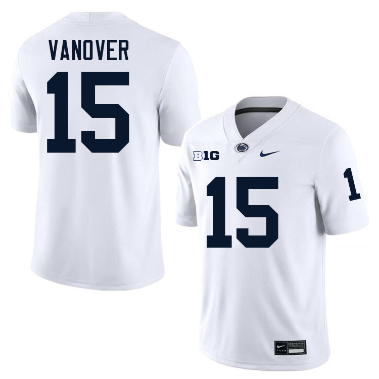 Amin Vanover Penn State Jersey,PSU Nittany Lions #15 Amin Vanover Football Uniforms-White